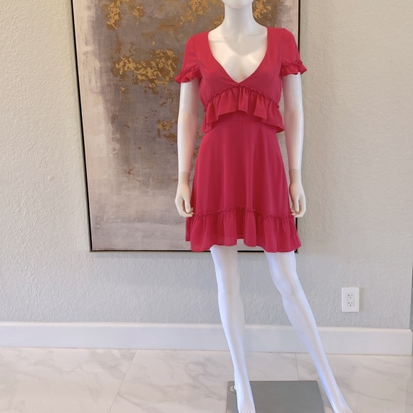 Likely Summer Brason Dress Ruffles Pink New - Picture 3 of 9